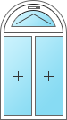 Rundbogenfenster Fix-Fix/OL:Kipp